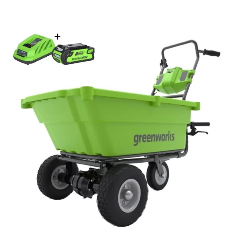 Greenworks Accu Kruiwagen 40V Met 2.0Ah Accu En Lader 1 Greenworks Accu Kruiwagen 40V Met 2.0Ah Accu En Lader