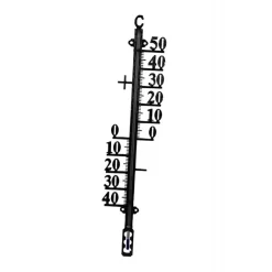 Talen Tools Buitenthermometer 38cm Metaal Zwart