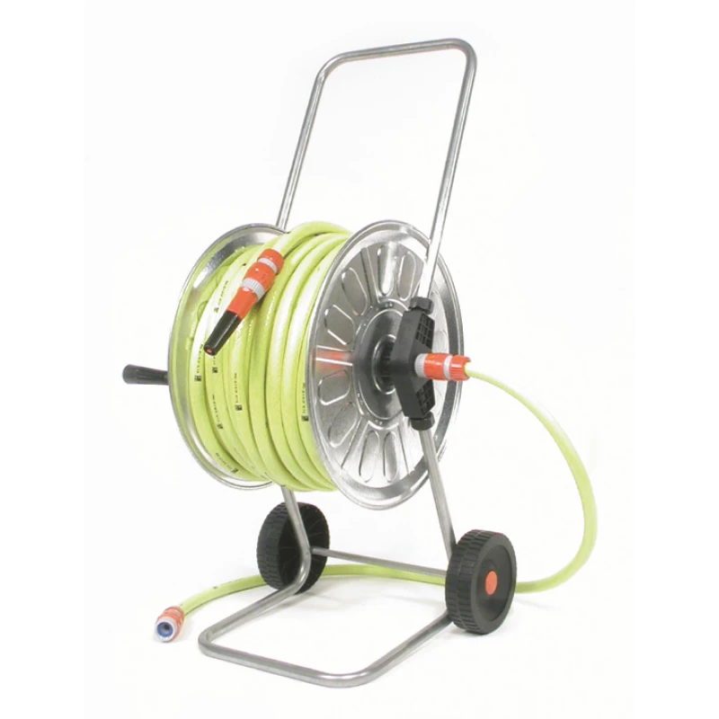 Talen Tools Haspel, Gemonteerd 50m - 5/8" Met Gele Tuinslang En Koppelingen 1 Talen Tools Haspel, Gemonteerd 50m - 5/8" Met Gele Tuinslang En Koppelingen