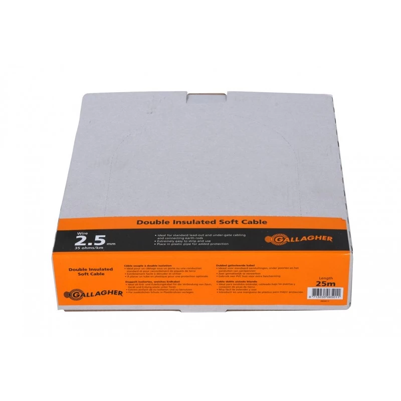 Gallagher KABEL 2,5MM 25M/ROL 35 OHM/1KM 1 Gallagher KABEL 2,5MM 25M/ROL 35 OHM/1KM