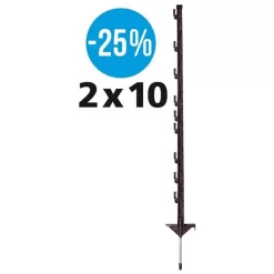 Gallagher Duopack Vario Paal (2x10) Terra 1.00m