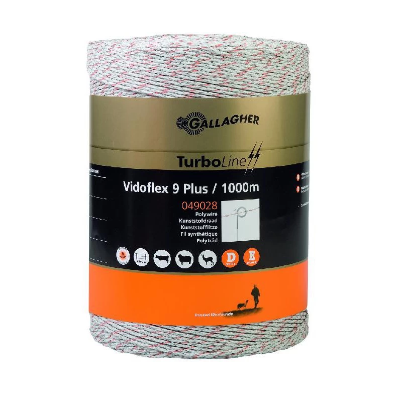 Gallagher Vidoflex 9 Turboline Plus Wit 1.000m 1 Gallagher Vidoflex 9 Turboline Plus Wit 1.000m
